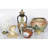 A lot of various ceramics a.o. a cachepot, 20th century.