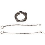 Lot (3) pocket watch chain