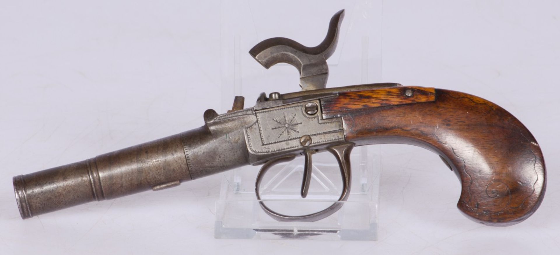 A recussion equestrian pistol, France(?), 19th century.