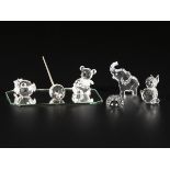 (7) piece lot of Swarovski miniatures.