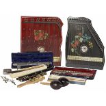 Large lot of musical instruments, 20th century.