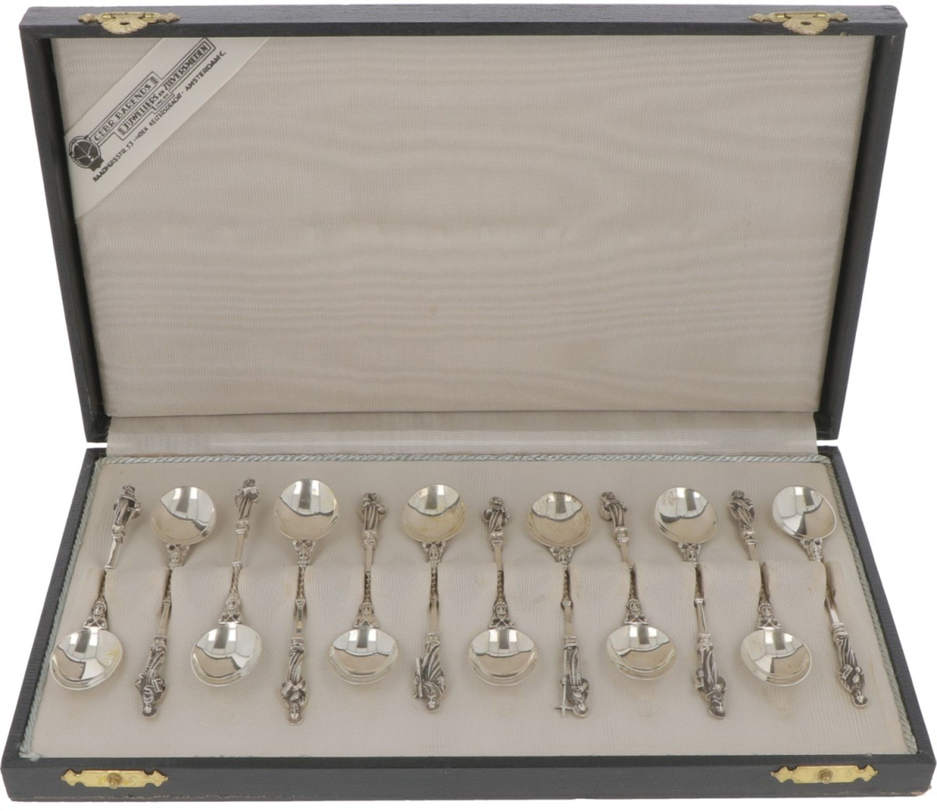 (12) piece set of silver teaspoons.