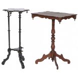 A set of (2) side tables, late 19th century and later.