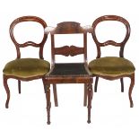 A lot of (3) various chairs, Holland, 19th century and later.
