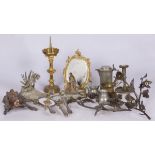 A lot miscellaneous including candelabras and bronze sculptures.