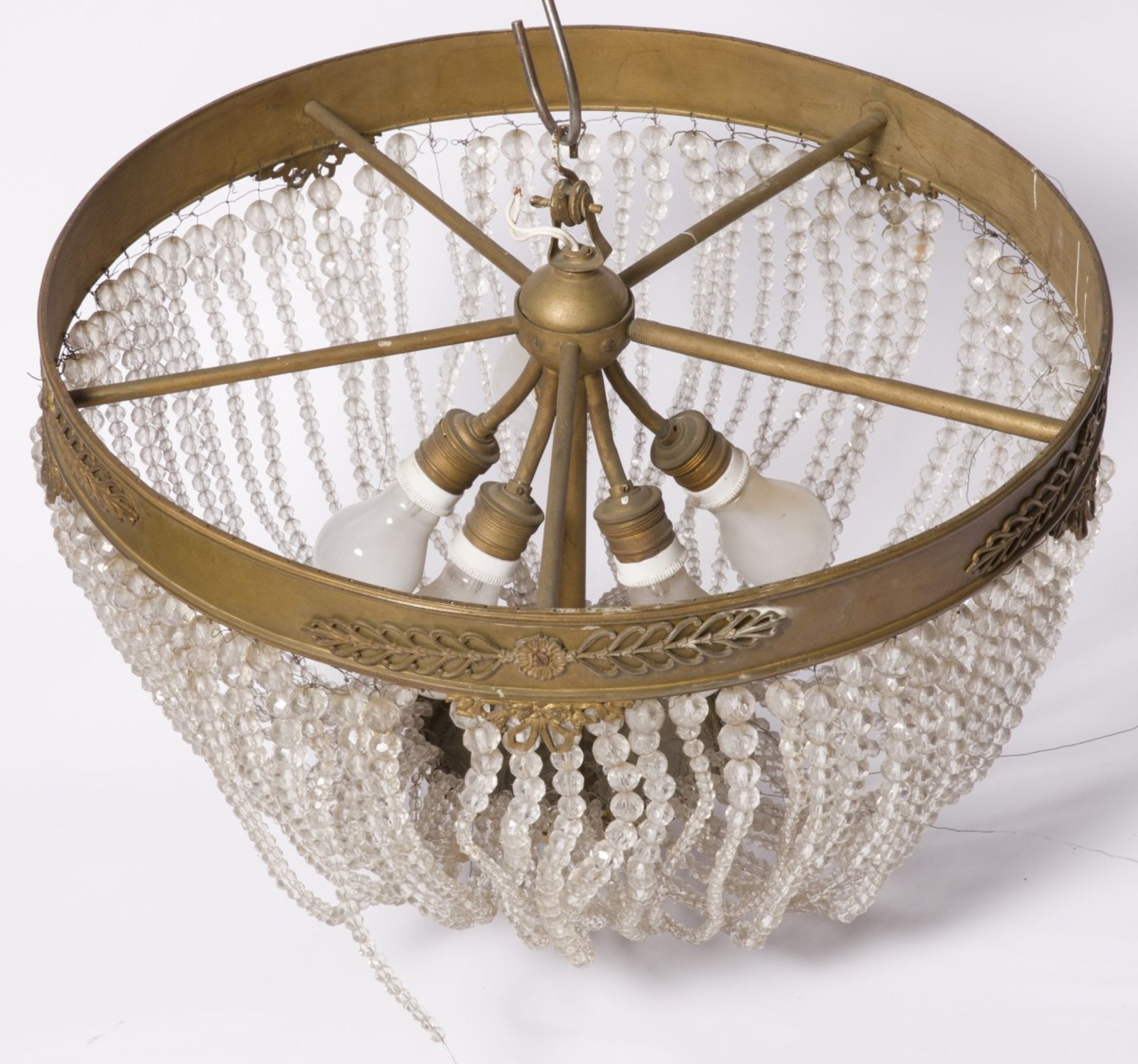 An Empire-style basket chandelier, France, 20th century.