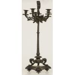 A bronze Empire-style five light candelabre, ca. 1880.