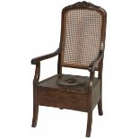 A mahogany adult commode chair, late 19th century.