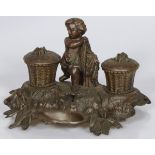 A bronze desk set, France, ca. 1900.