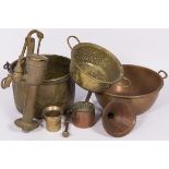 A (7) piece lot comprised of various copper kitchen utensils, 1900 and later.