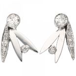 White gold earrings set with approx. 0.45 ct. diamond - 14 ct.
