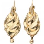 Antique yellow gold earrings - BLA 10 kt.