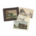 A small collection of artworks from the 'Leidse School' a.w. J. C. Roelandse.