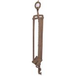 A wrought iron saw hook, Dutch, 19th century.