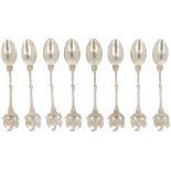(8) piece set of silver teaspoons.