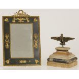 An Empire-style picture frame together with a ditto desk ornament, France(?), 19th century.