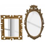 A lot comprised of (2) various mirror frames, Dutch, 20th century.