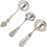 (3) piece lot of cream spoons silver.