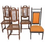 A lot of (4) various chairs, Holland, ca. 1900.