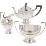 (3) piece silver set.