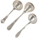 (3) piece lot of cream spoons silver.