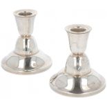 (2) piece set of candlesticks silver.