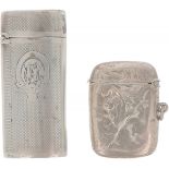 (2) Piece lot of Vesta case / Tinder box silver.