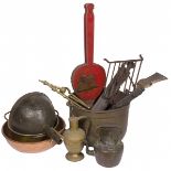 A (7) piece lot comprised of various copper kitchen utensils, 1900 and later.