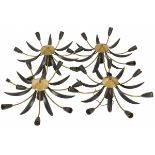 A set of (4) Space Age design 'Spoetnik' ceiling lamps, Germany, mid. century.