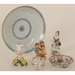 A lot comprised of various porcelain items, including a Chinese dish, 'Herend' candle and a 'Volksst