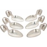 (6) piece set amuse spoons silver.