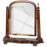 A mahogany veneered toilet mirror, Dutch, 19th century.