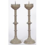 A set of pricket candlesticks