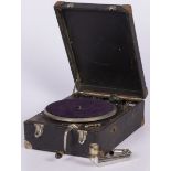 A grammophone player in casing, 1st half 20th century.
