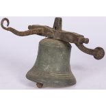 A bronze iron bell, 19th century.