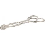 Sugar cube tongs silver.