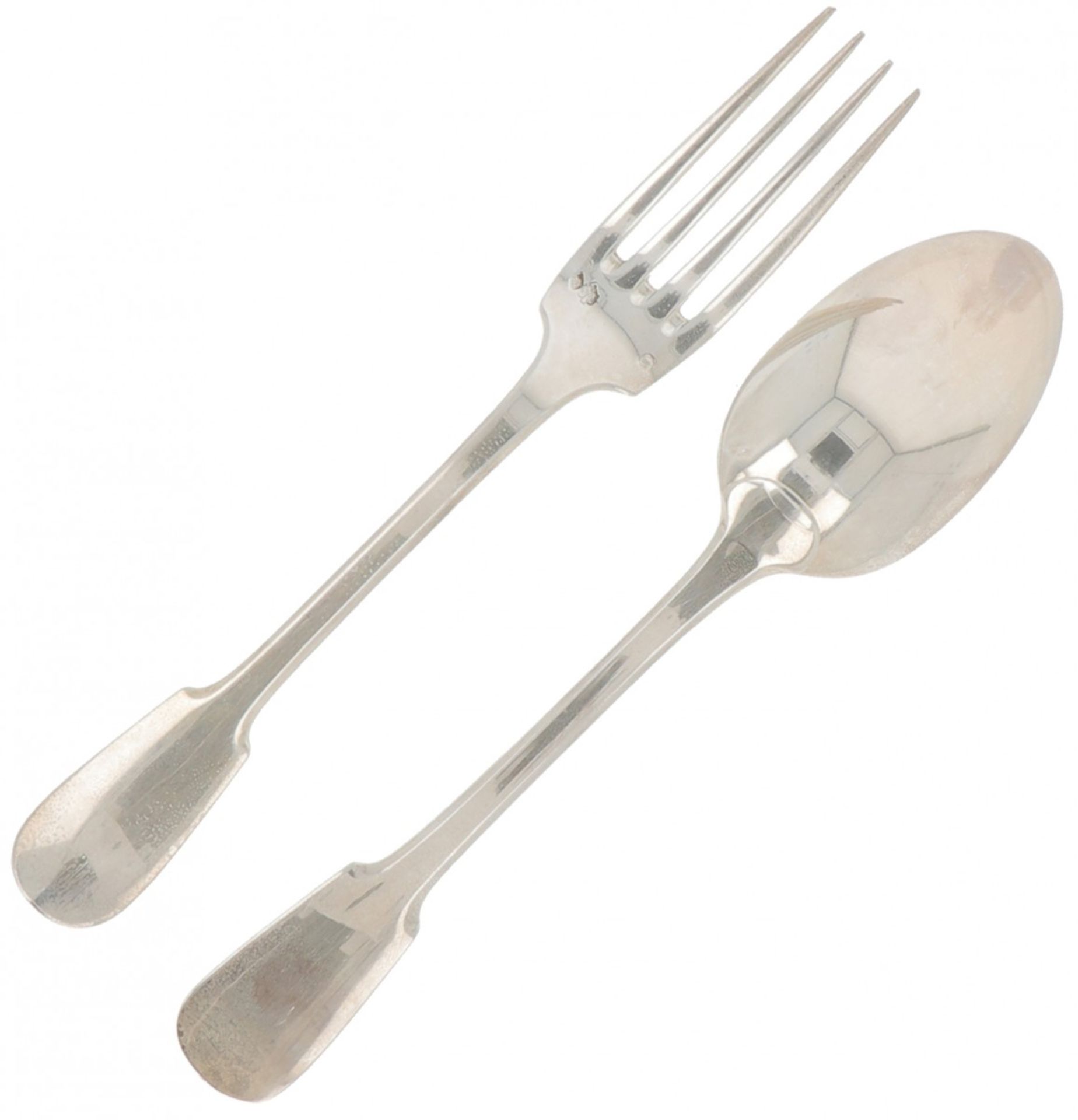 (2) piece cutlery set Christofle silver. - Image 2 of 3