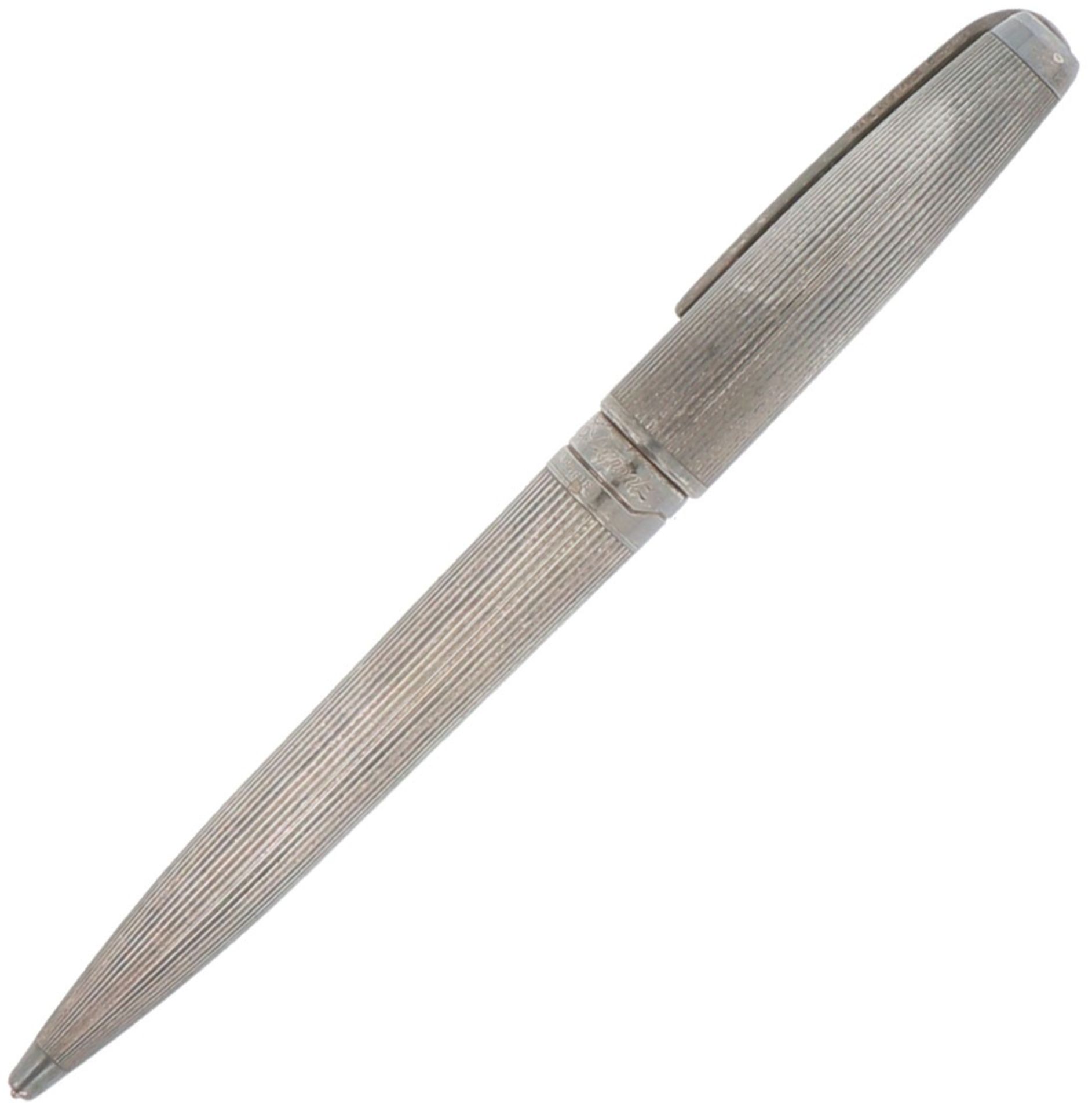 ST. Dupont ballpoint pen silver-plated.