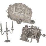 (3) piece lot miniatures silver.