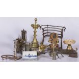 A large lot a.w. a bonze putto, an porte montre and various other items.