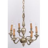 A (6) light chandelier/ pendant lamp, Dutch, 20th century.