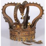 A wood baldachin / canopy ornament in the shape of a Royal crown, Belgium, 19th century.