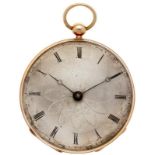 Pocket watch gold, verge escapement - Men's pocket watch - Manual winding - Ca. 1800.