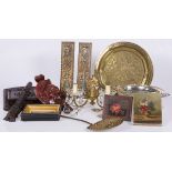 A lot of various items including silver-plated objects.