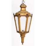 A copper processional lantern/ 'flambouw', Dutch, ca. 1870.