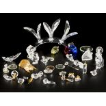 (24) Part lot various crystal miniatures.