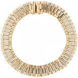 Bicolor gold Italian design rolex link bracelet - 14 ct.