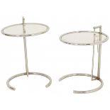 After: Eileen Gray (Enniscorthy 1878 - 1976 Paris), A set of (2) identical side tables E1027, 2nd ha