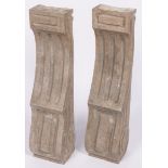 A set of (2) marble wall corbels, Italy, 20th century.