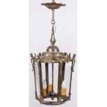 A copper lantern, Dutch, 20th century.